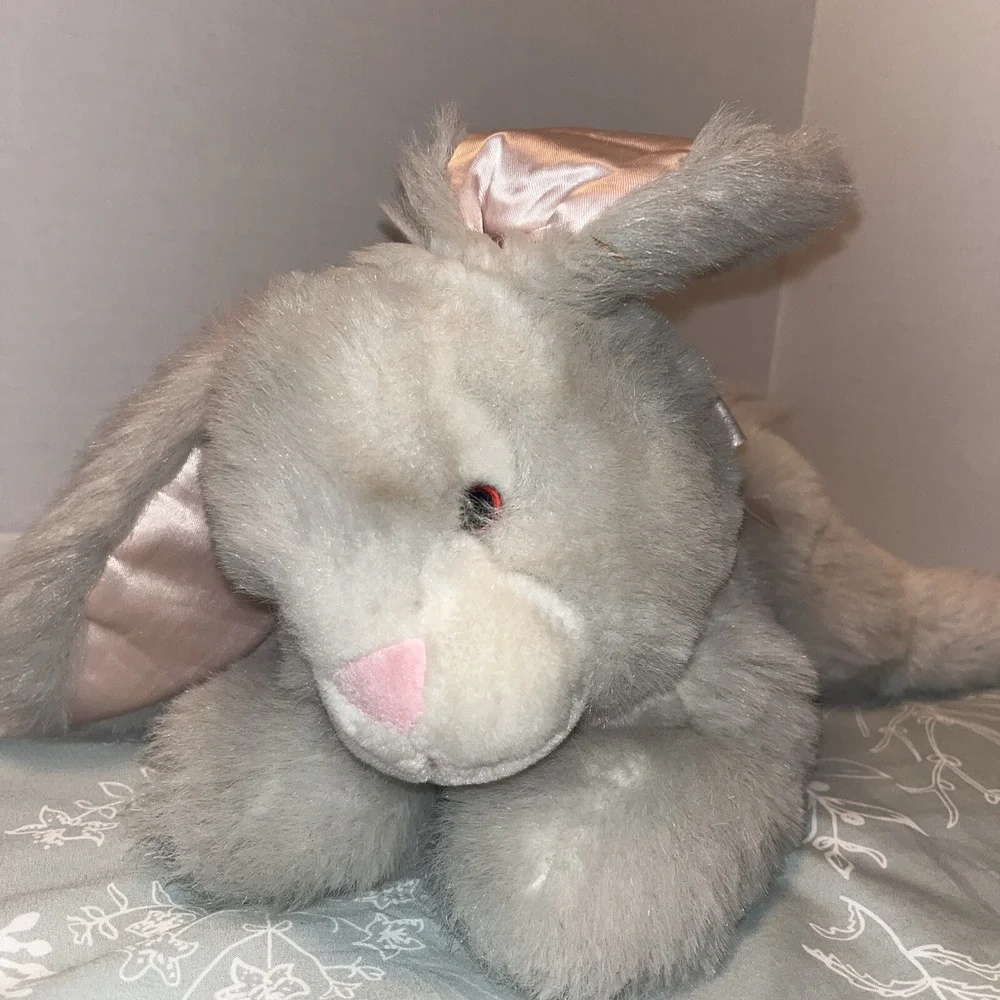 Pink cream Bunny Rabbit Animal beanbag Plush 12